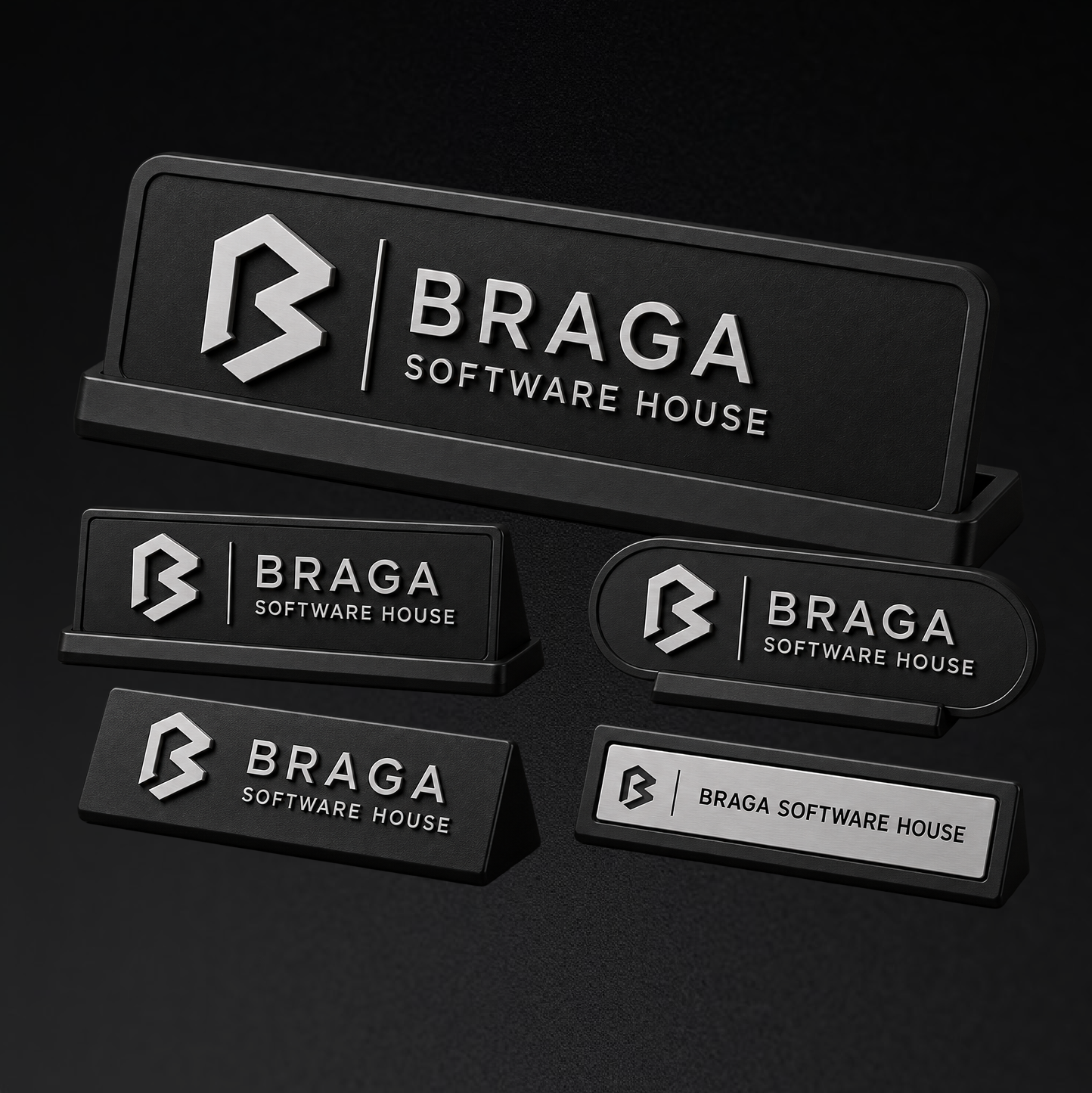 Placas de logótipo de secretária